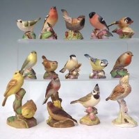 Lot 200 - Thirteen Royal Worcester birds.