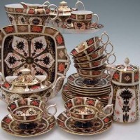 Lot 210 - Crown Derby composite tea set.