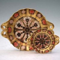Lot 211 - Two Crown Derby twin handled dishes.