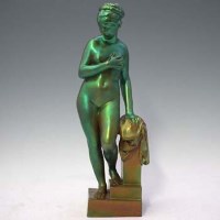 Lot 223 - Zsolnay Pecs art deco figure of a lady