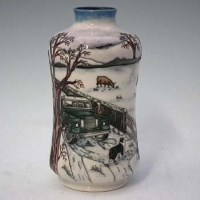 Lot 236 - Moorcroft Winter feed vase.