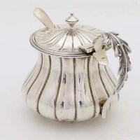 Lot 302 - Silver mustard pot.