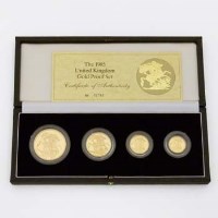 Lot 392 - Elizabeth II 1985 gold proof £5, £2, sovereign and half sovereign set.