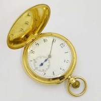 Lot 413 - Gold Hunter pocket watch.