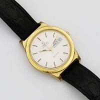 Lot 430 - Omega gold plated automatic day date wristwatch.