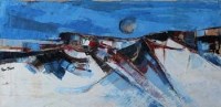 Lot 444 - Peter Oliver, Moon Sea, oil.