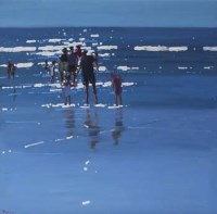 Lot 459 - John Morris, Reflections on Inch Bay, oil.