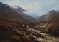 Lot 478 - Alfred Allan, Scottish river landscape, oil on canvas.