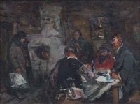Lot 482 - Boris Kharchenko, The Kulaks, oil.