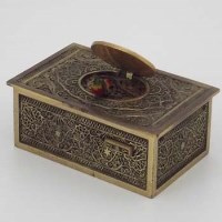 Lot 10 - Singing bird automaton brass box