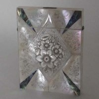 Lot 13 - Abalone and Mother of Pearl card case (Losses)