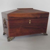 Lot 24 - Rosewood tea caddy circa. 1830.