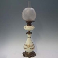 Lot 103 - Victorian oil lamp.