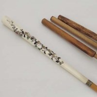 Lot 109 - Shibayama handled parasol and 3 others (4)