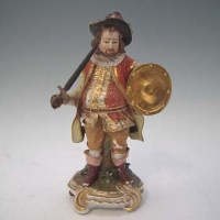 Lot 129 - Derby figure of Falstaff.