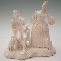 Lot 137 - Minton figure group bisque Tom Jones.