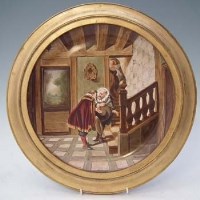 Lot 156 - Circular plaque signed Kerwich.