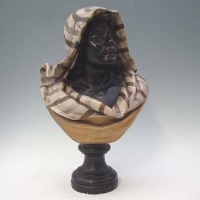 Lot 157 - Plaster bust of an Eastern figure.