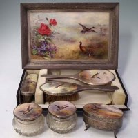 Lot 164 - Royal Worcester, JS Stinton, 7 pce Dressing Table