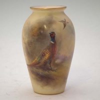 Lot 167 - Royal Worcester vase signed Stinton