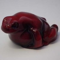 Lot 203 - Royal Doulton flambe frog.