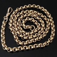 Lot 265 - 9ct gold belcher chain, 73.2g.