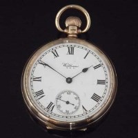 Lot 351 - Waltham Traveler 9ct gold pocket watch