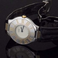 Lot 359 - Must de Cartier 21 stainless wristwatch, reserved