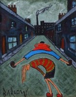 Lot 383 - Albert Barlow, Leap Frog, acrylic.