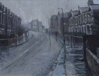 Lot 407 - Reg Gardner, Church Lane, Harpurhey, oil.