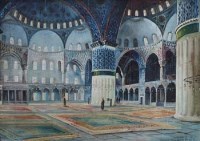 Lot 421 - Wladimir Petroff, Stamboul Mosque, Sultan Ahmed II, oil.
