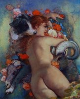 Lot 432 - Bohuslav Barlow, Fantasia, oil on board.