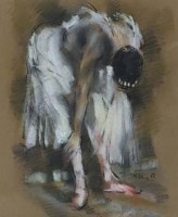 Lot 439 - Harold Riley, Ballerina, pastel.