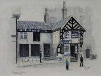 Lot 449 - Tom Dodson, The Rovers Return, Manchester, watercolour.