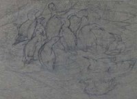 Lot 454 - C.F. Tunnicliffe, Guillemots and razorbills, pencil.