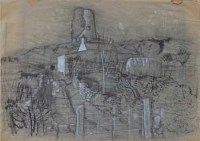 Lot 457 - C.F. Tunnicliffe, Llangeffni, pencil and wash.