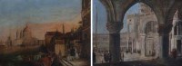 Lot 502 - Italian School, 19th century, Venetian scenes, oil (2).