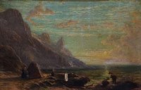 Lot 505 - Charles Pettitt, The Midnight Sun at the North-Cape: Norway, oil.