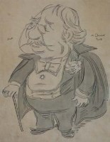 Lot 508 - Sir Max Beerbohm, Mr Clement Scott, ink and wash.