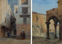 Lot 509 - Robert George Talbot Kelly, Street in Boulak, Cairo and one other, watercolour (2).