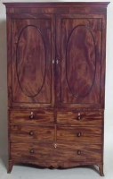 Lot 576 - Mahogany press as a wardrobe, early 19th century