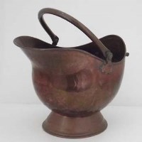 Lot 10 - Copper coal helmet
