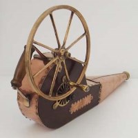 Lot 17 - Copper fire bellows.