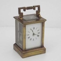 Lot 34 - Brass carriage clock.