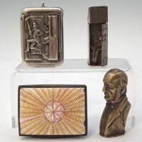 Lot 48 - Bilston enamel box and three others.