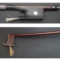 Lot 103 - Pfaretzshner violin bow and also a German violin