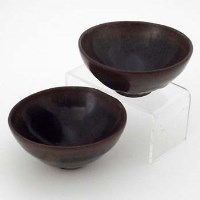 Lot 127 - Two Jianyao hare's fur bowls, Song dynasty