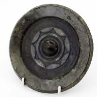 Lot 132 - Han type jade-green patinated small bronze mirror