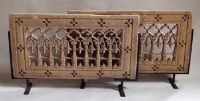 Lot 140 - Two Indian buff sandstone pierced jali work