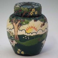 Lot 166 - Moorcroft Little Miss Muffet ginger jar.